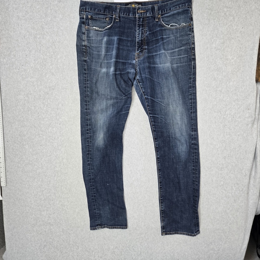 Lucky Brand Men Jeans 36X32 Blue Denim 410 Athletic Fit 32" Inseam
